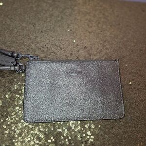 Silver Glitter Wristlet